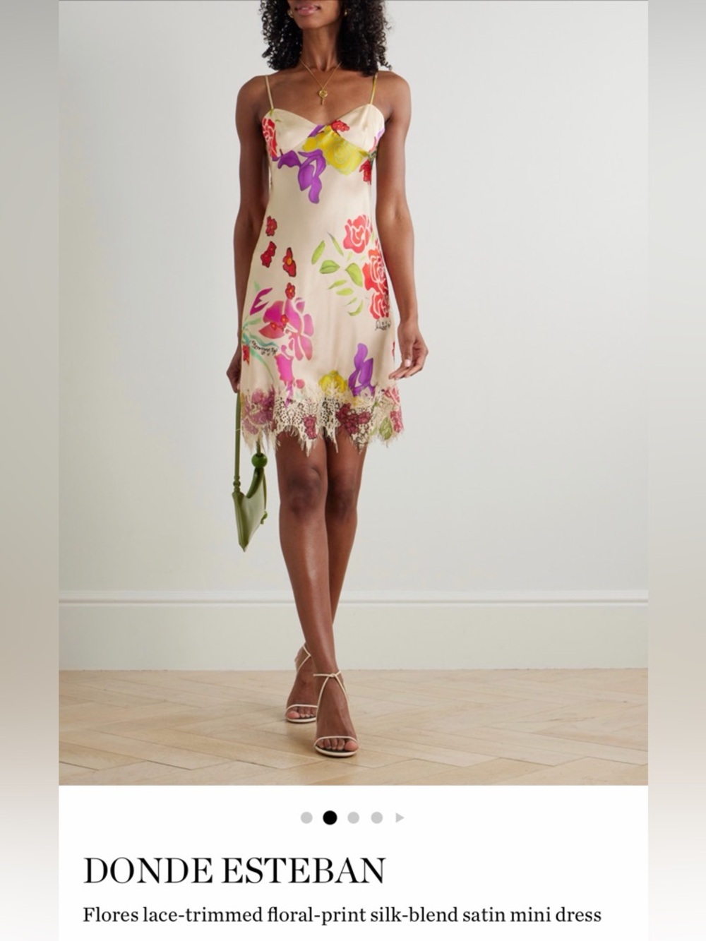 Donde Esteban Flores Lace Trimmer floral print dress - Picture 2 of 8